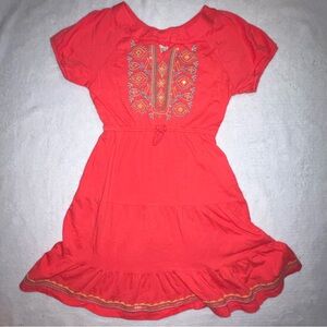 🩷5/$25 Kids Lucky Brand Coral Embroidered Dress S